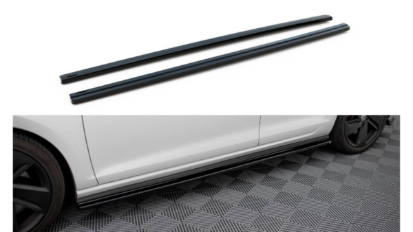 Lip Spoiler Volkswagen Golf 7 GTI Side Skirts Gloss Black