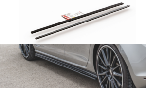 Lip Spoiler Volkswagen Golf 7 GTI Side Skirts Racing Black