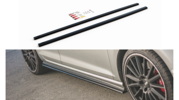 Lip Spoiler Volkswagen Golf 7 GTI Side Skirts v.2 Gloss Black