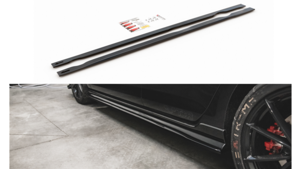 Lip Spoiler Volkswagen Golf 7 GTI TCR Side Skirts Red