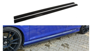 Lip Spoiler Volkswagen Golf 7 R Side Skirts v.1 Gloss Black