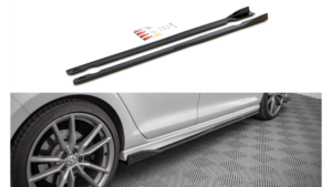 Lip Spoiler Volkswagen Golf 7 R Side Skirts v.2 Gloss Black