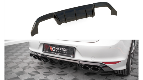 Lip Spoiler Volkswagen Golf 7 R Rear Valance Gloss Black
