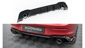 Lip Spoiler Volkswagen Golf 8 GTE Rear Valance + Exhaust Ends Imitation Chrome