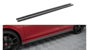 Lip Spoiler Volkswagen Golf 8 GTI GTE GTI Clubsport R-Line Side Skirts v.1 Gloss Black