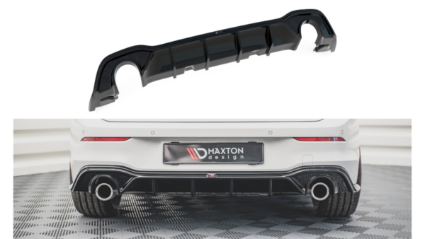 Lip Spoiler Volkswagen Golf 8 GTI Rear Valance v.2 Gloss Black