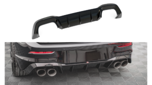 Lip Spoiler Volkswagen Golf 8 R Rear Valance v.1 Gloss Black
