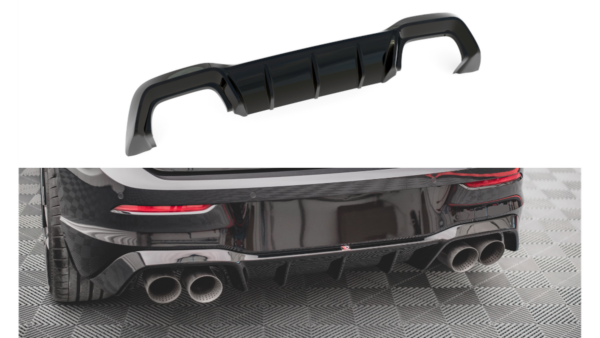 Lip Spoiler Volkswagen Golf 8 R Rear Valance v.1 Gloss Black