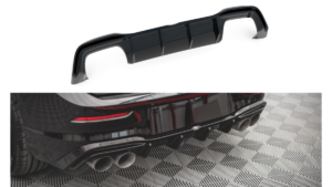 Lip Spoiler Volkswagen Golf 8 R Rear Valance v.2 Gloss Black