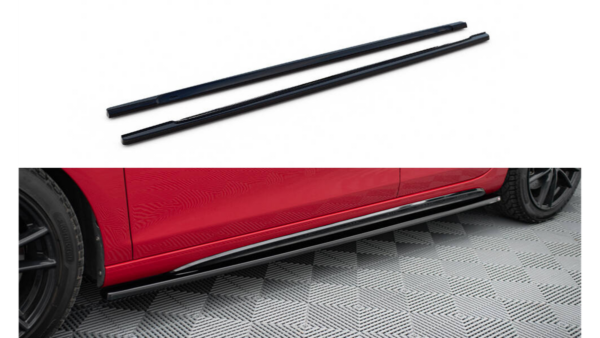 Lip Spoiler Volkswagen Golf VI GTI GTD Side Skirts Gloss Black