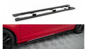 Lip Spoiler Volkswagen Golf VI GTI Side Skirts Racing Black