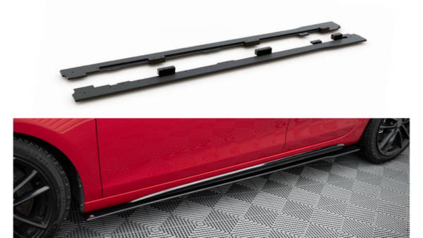 Lip Spoiler Volkswagen Golf VI GTI Side Skirts Racing Black