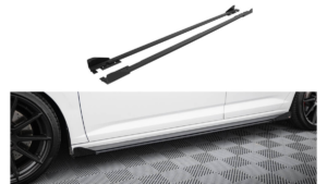 Side Skirts Volkswagen Jetta GLI Mk7 Street Pro Black-Red + Gloss Flaps