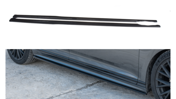 Lip Spoiler Volkswagen Passat B8 R-Line Side Skirts Gloss Black
