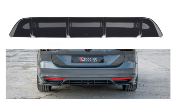 Lip Spoiler Volkswagen Passat B8 R-Line Rear Gloss Black