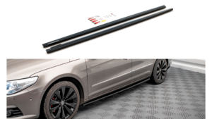 Lip Spoiler Volkswagen Passat CC Side Skirts v.2 Gloss Black