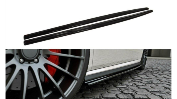 Lip Spoiler Volkswagen Polo V Facelift GTI Side Skirts Gloss Black