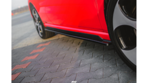 Lip Spoiler Volkswagen Polo V GTI Side Skirts Gloss Black