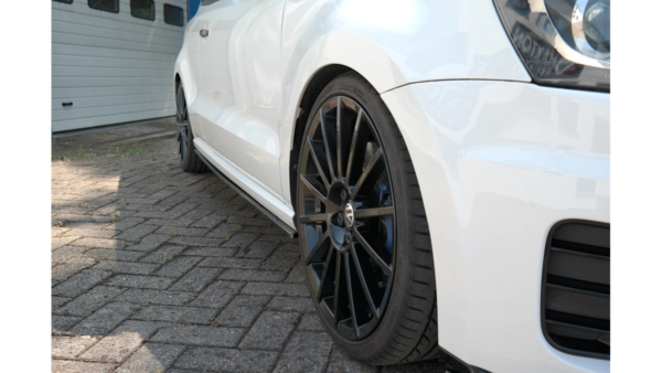 Lip Spoiler Volkswagen Polo V R WRC Side Skirts Gloss Black