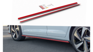 Lip Spoiler Volkswagen Polo VI GTI Side Skirts Gloss Black