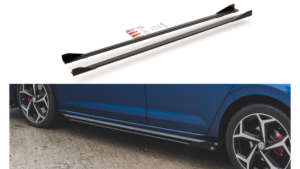 Lip Spoiler Volkswagen Polo VI GTI Side Skirts Racing Black + Gloss Flaps