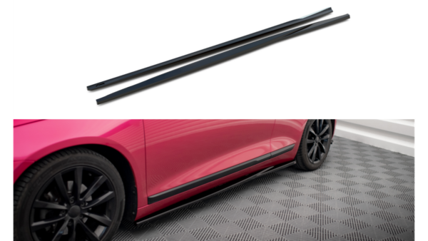 Lip Spoiler Volkswagen Scirocco III Side Skirts Gloss Black