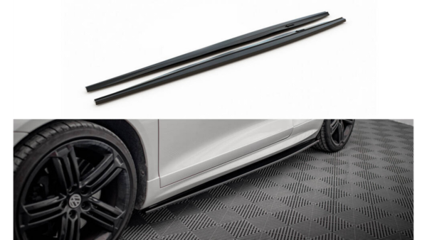 Lip Spoiler Volkswagen Scirocco III R Side Skirts Gloss Black