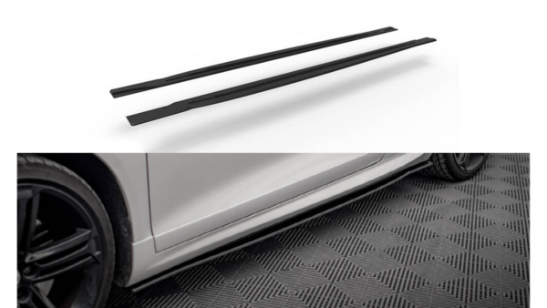 Lip Spoiler Volkswagen Scirocco III R Side Skirts Street Pro Black-Red