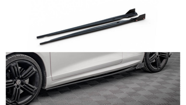 Lip Spoiler Volkswagen Scirocco III R Side Skirts v.2 + Flaps