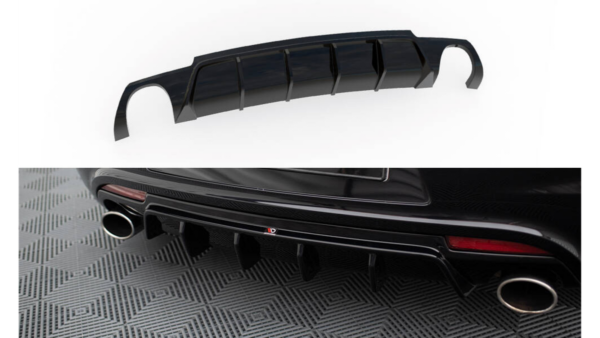 Lip Spoiler Volkswagen Scirocco III R Rear Valance v.2 Gloss Black