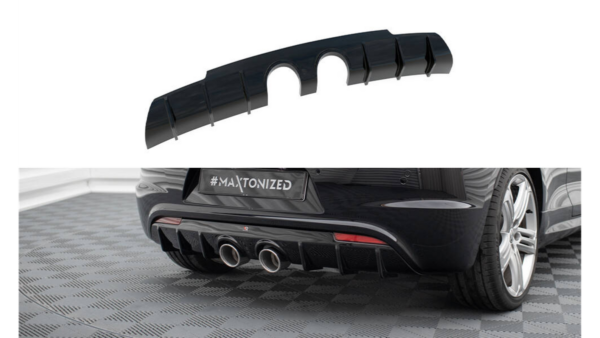 Lip Spoiler Volkswagen Scirocco III R Rear Valance v.3 Gloss Black