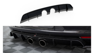 Lip Spoiler Volkswagen Scirocco III Rear Valance v.2 R32 Exhaust Gloss Black