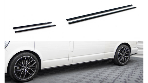 Lip Spoiler Volkswagen T6 Facelift Long Side Skirts