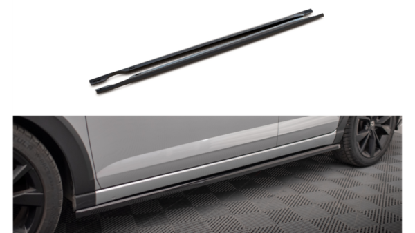 Lip Spoiler Volkswagen Taigo R-Line Side Skirts Gloss Black