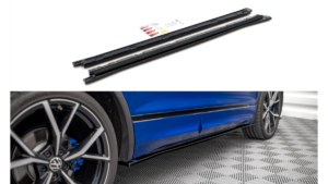 Lip Spoiler Volkswagen Tiguan II Facelift R R-Line Side Skirts Gloss Black