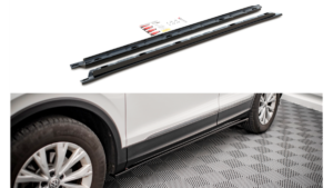 Lip Spoiler Volkswagen Tiguan II Side Skirts Gloss Black