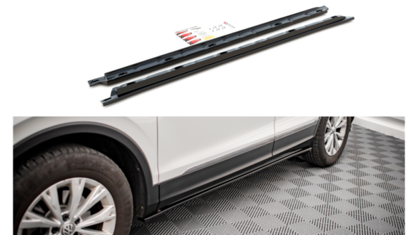 Lip Spoiler Volkswagen Tiguan II Side Skirts Gloss Black