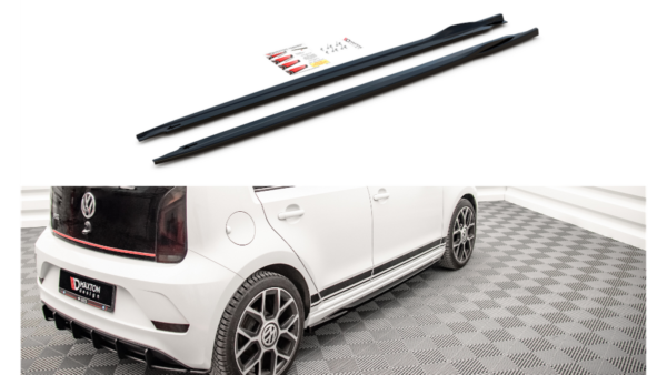 Lip Spoiler Volkswagen Up GTI Side Skirts Gloss Black