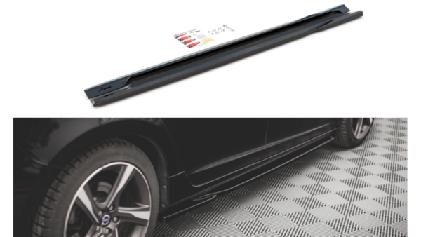 Lip Spoiler Volvo S60 II R-Design Side Skirts Gloss Black