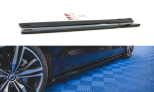 Lip Spoiler Volvo S60 III R-Design Side Skirts v.1 Gloss Black
