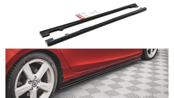 Lip Spoiler Volvo V40 Side Skirts Gloss Black