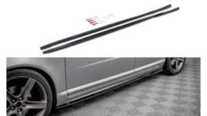 Lip Spoiler Volvo V70 III Side Skirts Gloss Black