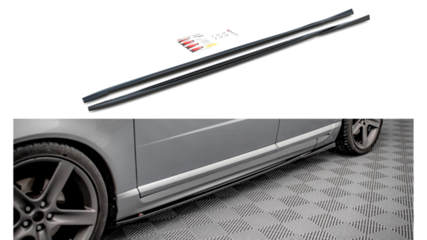 Lip Spoiler Volvo V70 III Side Skirts Gloss Black
