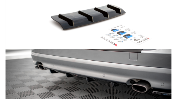 Lip Spoiler Volvo V70 III Rear Valance Gloss Black
