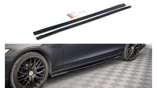 Lip Spoiler Volvo V90 II Side Skirts Gloss Black