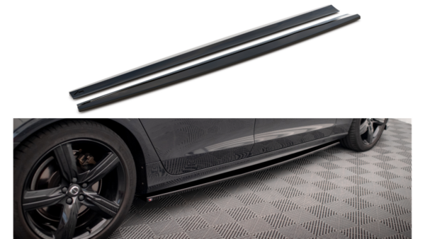 Lip Spoiler Volvo V90 S90 R-Design II Side Skirts Gloss Black
