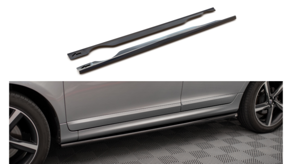 Lip Spoiler Volvo XC60 R-Design I Facelift Side Skirts Gloss Black