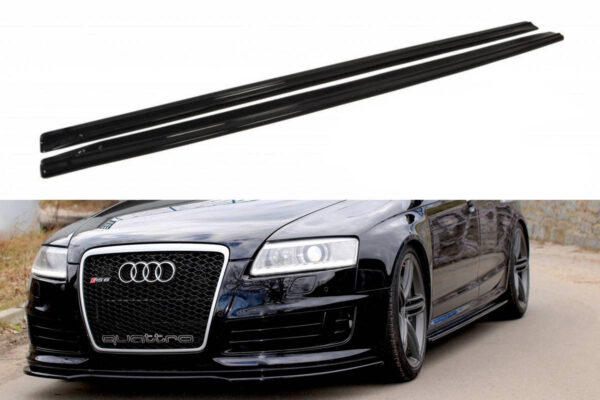 Diffuser Audi RS6 C6 Side Skirts - Gloss Black