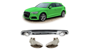 Diffuser Audi A3 8V Facelift Rear with Pipes
