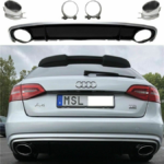 Diffuser Audi A4 B8 Facelift Rear with Pipes